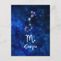 Scorpio Zodiac Constellation Blue Galaxy Celestial