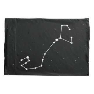 Scorpio Zodiac Constellation Modern Black & White Pillowcase