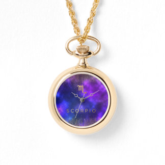 Scorpio Zodiac Custom Gold Wrap-Around Watch