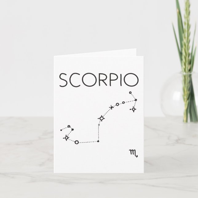 SCORPIO zodiac étoile constellation carte blanche (Devant)