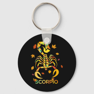 Scorpio Zodiac Fall Scorpion Birthday  Keychain