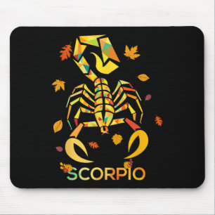 Scorpio Zodiac Fall Scorpion Birthday Mouse Pad