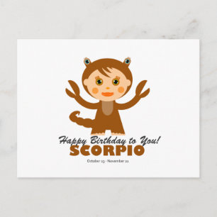 Scorpio Zodiac for Kids Postcard