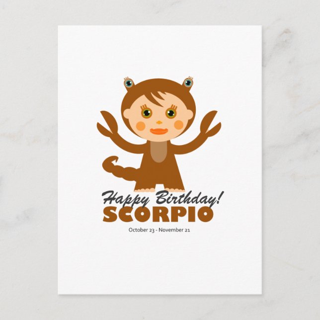 Scorpio Zodiac for Kids Postcard (Front)