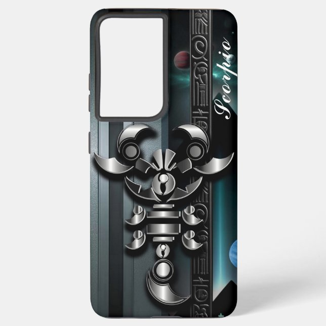 Scorpio, zodiac, gold, Birth, design, trend Samsung Galaxy S21+ Case (Back)