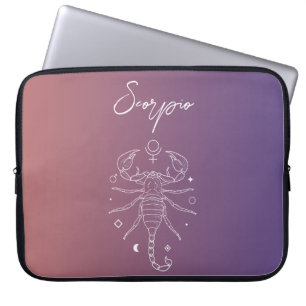 Scorpio zodiac horoscope star sign gradient laptop sleeve