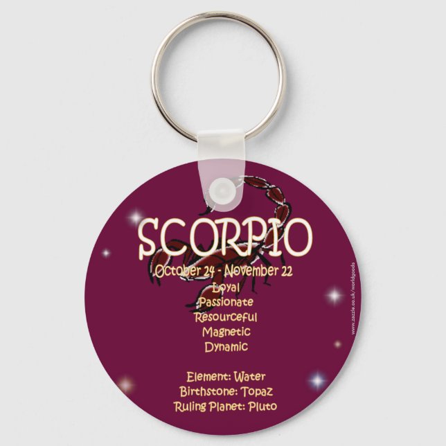 Scorpio zodiac keychain (Front)