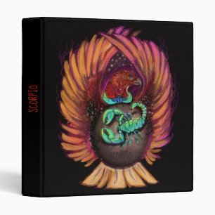 Scorpio Zodiac Sign 3 Ring Binder