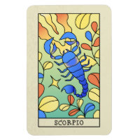Scorpio Zodiac Sign Abstract Art Vintage
