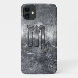 Scorpio Zodiac Sign Distressed Industrial Style iPhone 11 Case
