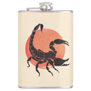 Scorpio Zodiac Sign Hip Flask