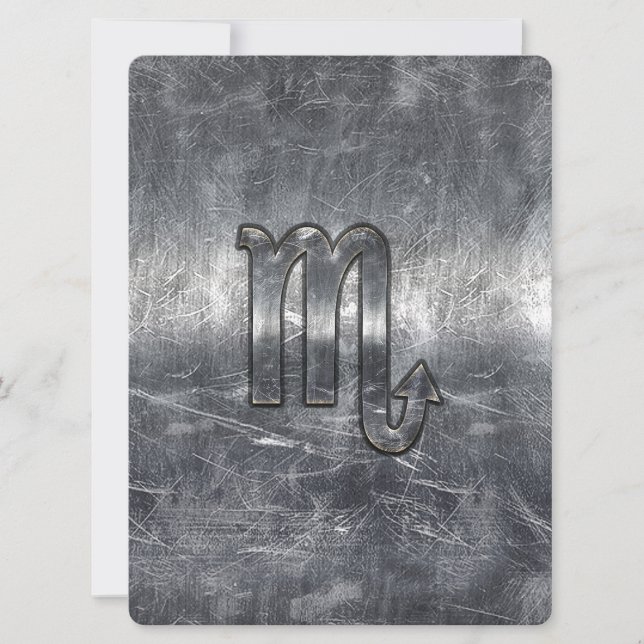 Scorpio Zodiac Sign in Grunge Distressed Style (Front)