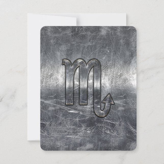 Scorpio Zodiac Sign in Grunge Distressed Style (Front)