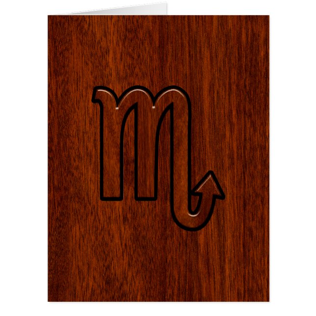 Scorpio Zodiac Sign in Mahogany Style Decor (Front)