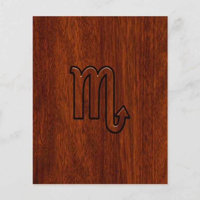 Scorpio Zodiac Sign in Mahogany Style Flyer (Front)
