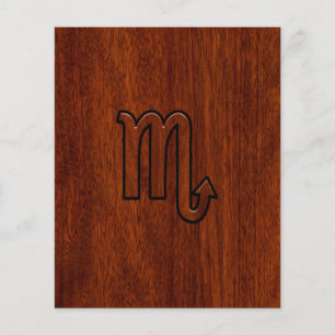 Scorpio Zodiac Sign in Mahogany Style Flyer