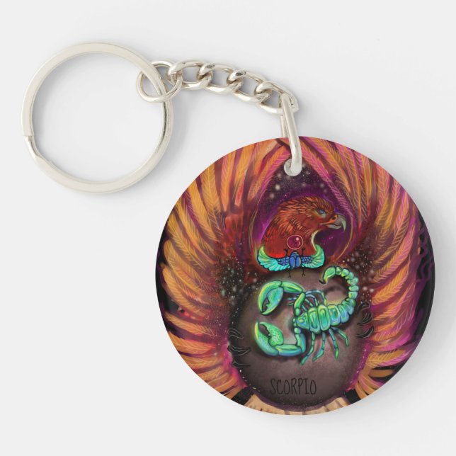 Scorpio Zodiac Sign Keychain (Front)