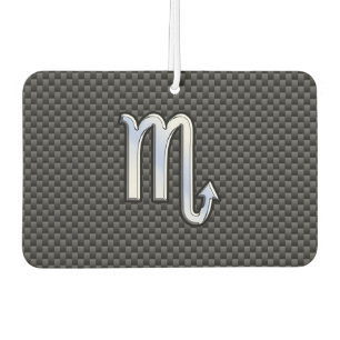 Scorpio Zodiac Sign on Carbon Fibre Print Air Freshener