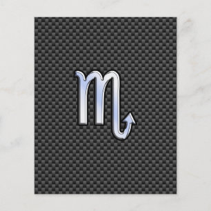 Scorpio Zodiac Sign on Carbon Fibre Print Flyer