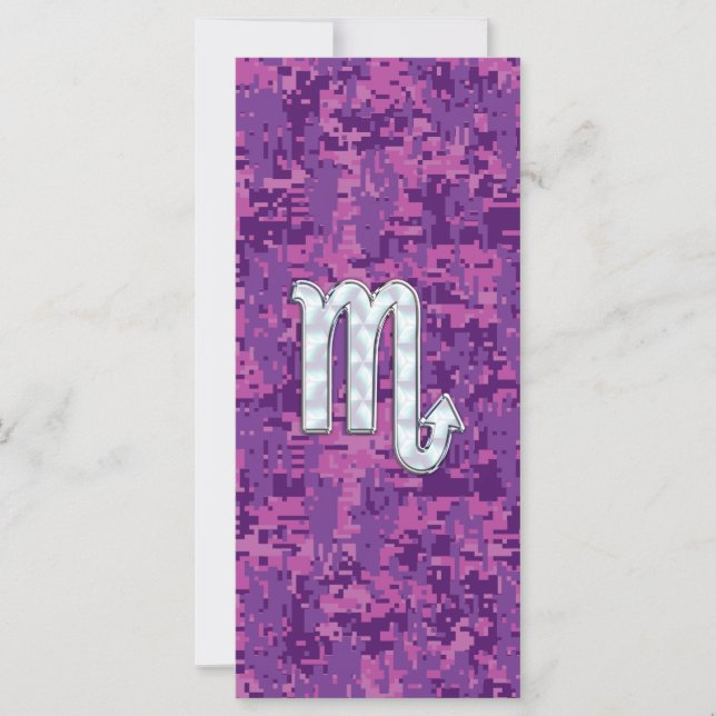 Scorpio Zodiac Sign on Pink Digital Camo (Front)