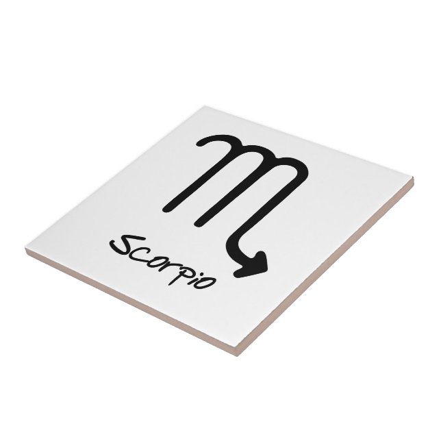 Scorpio Zodiac Sign on White Background Tile (Side)