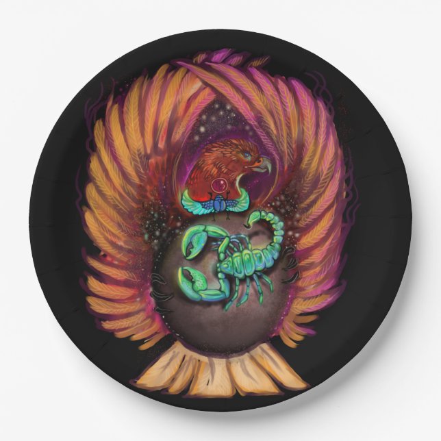 Scorpio Zodiac Sign  Paper Plate (Front)