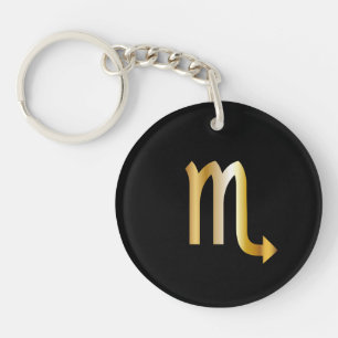 Scorpio Zodiac Sign Round Acrylic Keychain