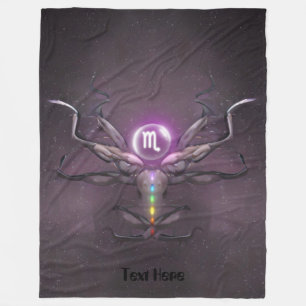 Scorpio Zodiac Sign Seven Chakras Fleece Blanket