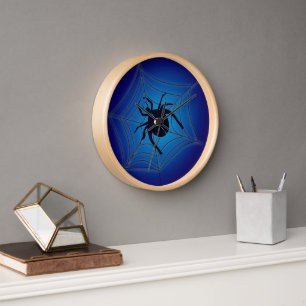 Scorpio Zodiac Sign Spider Blue Aesthetic Astrolog Clock