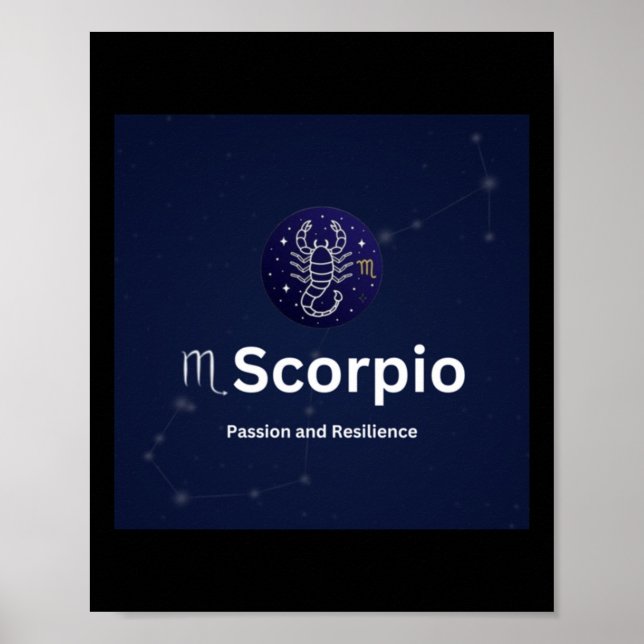 Scorpio Zodiac Sign Sticker  (Front)
