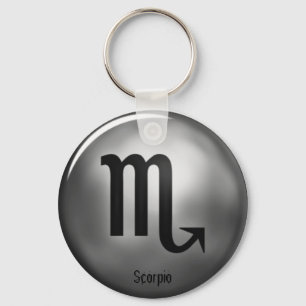 Scorpio Zodiac Silver Colour Keychain