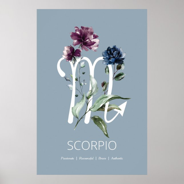 Scorpio Zodiac Star Sign Art Print (Front)