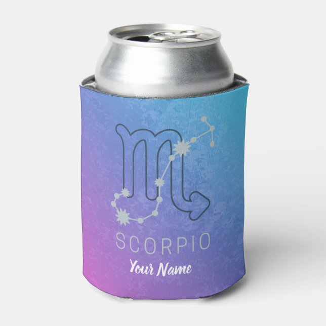 Scorpio Zodiac Star Sign Horoscope Constellation Can Cooler (Can Front)