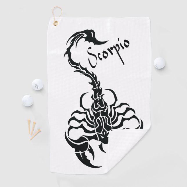Scorpio Zodiac Symbol and Sign Golf Towel (InSitu)