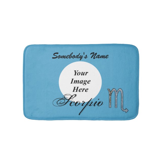 Scorpio Zodiac Symbol Element by Kenneth Yoncich Bath Mat (Front)