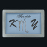 Scorpio Zodiac Symbol Element by Kenneth Yoncich Rectangular Belt Buckle<br><div class="desc">Scorpio Zodiac Symbol Element,  Belt Buckle.
Images Copyright (C) Kenneth Kenji Yoncich. 
All Rights Reserved.</div>