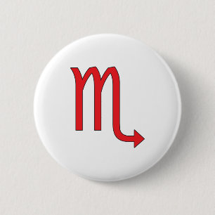 Scorpio, Zodiac symbol, horoscope 2 Inch Round Button