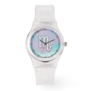 Scorpio Zodiac Symbol in Mother of Pearl Decor Watch