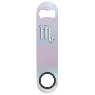 Scorpio Zodiac Symbol in Mother of Pearl Style Bar Key