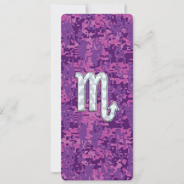 Scorpio Zodiac Symbol on Pink Digital Camo (Front)