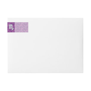 Scorpio Zodiac Symbol on Pink Digital Camo Wrap Around Label