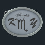 Scorpio Zodiac Symbol Standard by Kenneth Yoncich Belt Buckle<br><div class="desc">Scorpio Zodiac Symbol Standard,  Belt Buckle.
Images Copyright (C) Kenneth Kenji Yoncich. 
All Rights Reserved.</div>