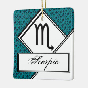 Scorpio Zodiac Symbol Standard by Kenneth Yoncich Ceramic Ornament