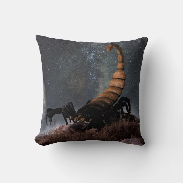 Scorpio Zodiac Symbol Throw Pillow (Front)