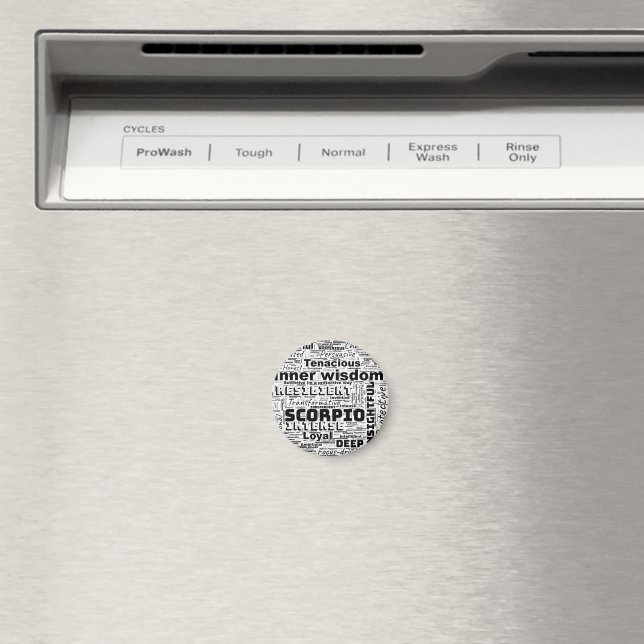 Scorpio Zodiac Word Cloud Inspiration Magnet (In Situ (Dishwasher))