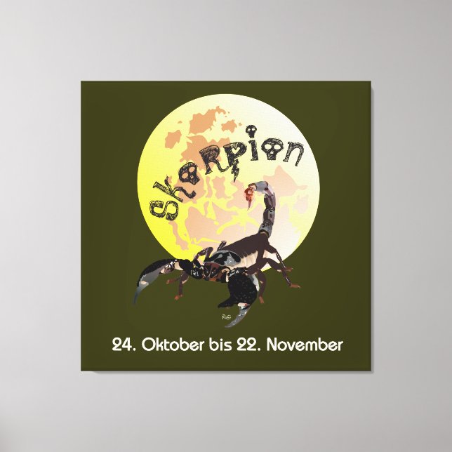 Scorpion 24 October to 22 November screen Canvas Print (Front)