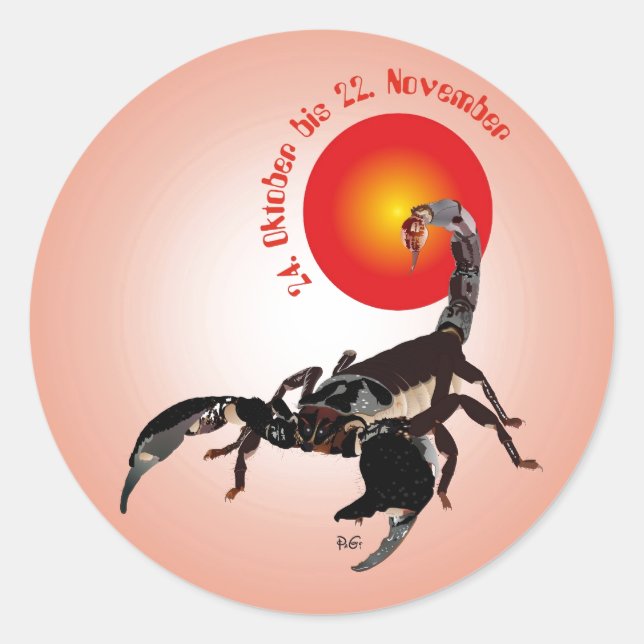 Scorpion 24 October to 22 November sticker (Front)
