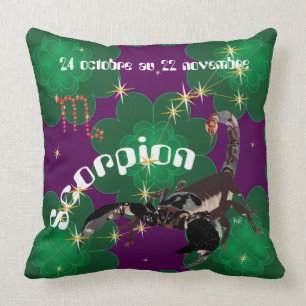 Scorpion 24 octobre au 22 novembre Coussins Throw Pillow
