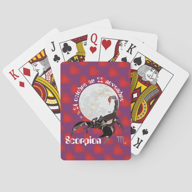 Scorpion 24 octobre au 22 novembre Jeux de cartes Playing Cards (Back)