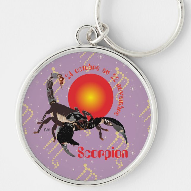 Scorpion 24 octobre au 22 novembre Porte-clés Keychain (Front)